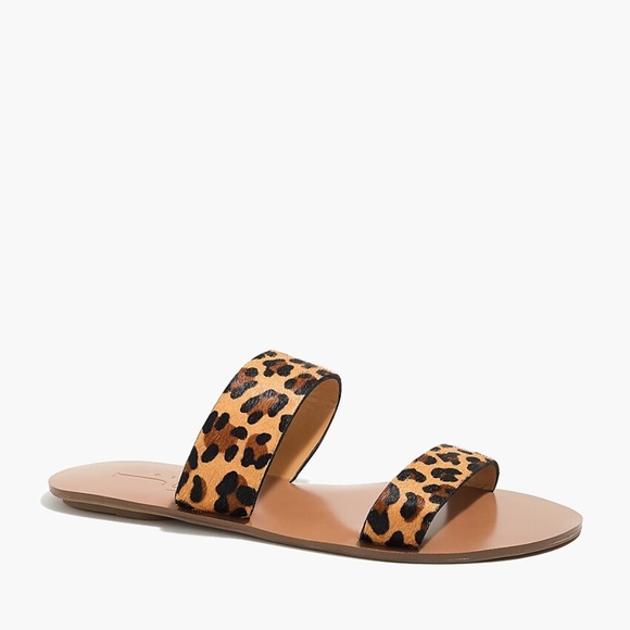 J. Crew Factory Shoes - New JCREW Size 9 Easy Summer Slides Leopard Calf